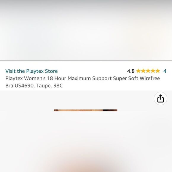 Playtex 18 hr new super soft cool & breathable 4 way support bra 4690 44C taupe - Picture 6 of 7